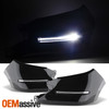 For 2014-2021 Toyota Tundra DRL LED Daytime Bumper Black Fog Running Lights Pair
