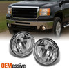 Fit 2007-2013 GMC Sierra Bumper Fog Lights w/Bulbs L+R 07 08 09 10 11 12 13