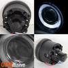 For 06-10 Dodge Charger Dual Halo LED Projector Smoked Headlight + Halo Fog Lamp