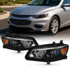 Fits 2016-2018 Chevy Malibu Headlights Light Lamps Left+Right 16 17 18 set Pair