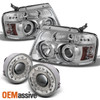 Fits 06-08 F150 F-150 Halo Projector LED Headlights + Halo Fog Lights W/Switch