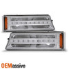 Fit 2003-2006 Chevy Silverado Avalanche 1500 2500 3500 Clear LED Bumper Lights