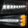 Fit 2003-2006 Chevy Silverado Avalanche 1500 2500 3500 Clear LED Bumper Lights