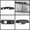 Fits 95-99 Maxima JDM All Clear Crystal 4Pcs Front Bumper Signal Lights Lamp Set