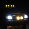 Yellow Off Road 4X4 Roof Top Driving Round Fog Lamps Lights Bar W/Wiring+Switch