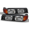 Fits 04-12 Colorado Canyon Pickup Truck Black Front Bumper Signal Lights Lamps