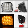 Fits 06-10 Hummer H3 Clear Full LED Corner Signal Parking Lights Lamp Left+Right