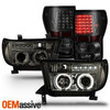 Fits 2007-2013 Tundra Smoke Halo Projector LED Headlights + Smoke LED Tail Lamp