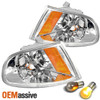 Fits 92-95 Civic 4Dr Euro Clear Corner Signal Parking Lights +1157 Silver Bulbs