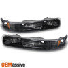 Fits 1999-2002 Silverado 2000-06 Tahoe Suburban Black Bumper Turn Signal Lights