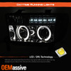 Fits 2007-2013 Tundra Smoke Halo Projector LED Headlight+Blk Smoke LED Tail Lamp