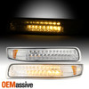 Fits *Clear* 99-02 Silverado 00-06 Tahoe Suburban Amber LED Bumper Signal Lights