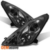 Fits Smoked 00-05 Toyota Celica Halo Projector LED Strip Headlights Lamps Pair