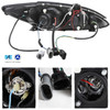 Fits 2002-2006 Toyota Camry Le Se Dual Halo Projector Black Headlights LH+RH