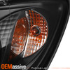 Fits 2002-2006 Toyota Camry Le Se Dual Halo Projector Black Headlights LH+RH