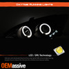 Fits 2002-2006 Toyota Camry Le Se Dual Halo Projector Black Headlights LH+RH