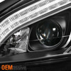 Fits [HID Type] 2007-2009 Benz W221 S-Class Black LED DRL Projector Headlights