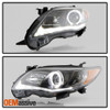 Fits 11-13 Toyota Corolla Black Halo DRL Daylight LED Strip Projector Headlights