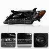 Fits 07-09 Camry JDM Black Projector Headlights W/Daytime DRL LED Running Light