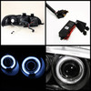 For 92-95 Civic Coupe Hatchback Black CCFL Halo Projector Headlight w/Corner