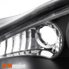 Fits Black 99-05 Pontiac Grand Am Halo Projector LED Headlights Lamps Left+Right