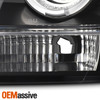 Fits 99-04 Jeep Grand Cherokee Black Bezel Dual Halo Projector LED Headlights