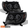 [LED Set]Black Smoked Halo Projector Headlight+Tail Lamp For 05-11 Toyota Tacoma