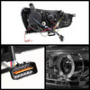 Fits Smoked 08-17 Lancer Evo X Halo Projector DRL LED Strip Headlights Lamps
