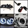 For 92-95 Civic Coupe Hatchback Chrome CCFL Halo Projector Headlights W/Corner