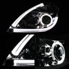 Fits 10-12 Altima 4Dr Sedan Light Tube DRL LED Halo Projector Chrome Headlights
