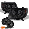 Fits 2005-2011 Toyota Tacoma Black Smoked Halo Projector Headlight + Fog Lights