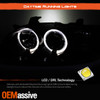 Fits 00-03 Sentra JDM Black Dual Halo Projector Headlights Lamps Left+Right Pair