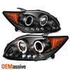 Fits Black 08-10 Scion Tc Dual Halo Projector LED Headlights Lamp Set Left+Right