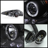 Fits Black 08-10 Scion Tc Dual Halo Projector LED Headlights Lamp Set Left+Right