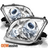 Fits 97-01 Honda Prelude Chrome Clear Dual Halo Projector Headlights Lamps Pair