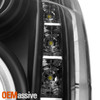Fits 03-04 G35 4Dr Halo Projector JDM Black Headlights+Daytime DRL LED