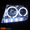 Fit 05-08 Frontier / 05-07 Pathfinder Smoked Halo Projector LED Headlights Lamps