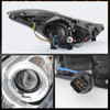 Fits 11-13 Elantra DRL Daylight LED Strip Projector Halo Chrome Headlights Lamps
