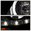 Fits 09-10 Corolla JDM Black Halo Projector R8 Style Daylight DRL LED Headlights