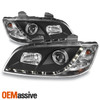 Fits 08-09 Pontiac G8 Black Bezel DRL LED Strip Projector Headlights Front Lamps
