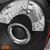 Fits 05-07 Jeep Grand Cherokee Black Bezel Dual Halo Projector LED Headlights