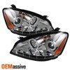 Fits 02-04 Altima Dual CCFL Halo Projector Clear Headlights W/DRL Daylight LED
