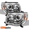 Fits 2005-2011 Toyota Tacoma Chrome Clear Halo Projector Headlight + Fog Lights