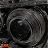 Fits 04-08 Pontiac Grand Prix Smoke DRL LED Strip Projector Headlights LH/RH