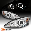 For 2002-2006 Toyota Camry Halo Projector LED Chrome Headlights Light Lamp Pair