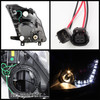 Fits 06-09 350Z Z33 Fairlady DRL LED Black Projector Headlights *Fits HID-D2R*