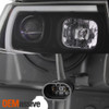 Fits 1999-2004 Jeep Grand Cherokee Black Full LED DRL Tube Projector Headlights