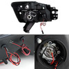 Fits 04-15 Titan Black Halo LED Projector Headlights+Red Smoked Tail Lights