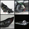 Fits 11-14 Sonata JDM Smoked Halo Projector R8 Style DRL Daylight LED Headlights