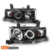 Fits 03-06 Scion XB BB Black Bezel Dual Halo Projector Headlights Front Lamps